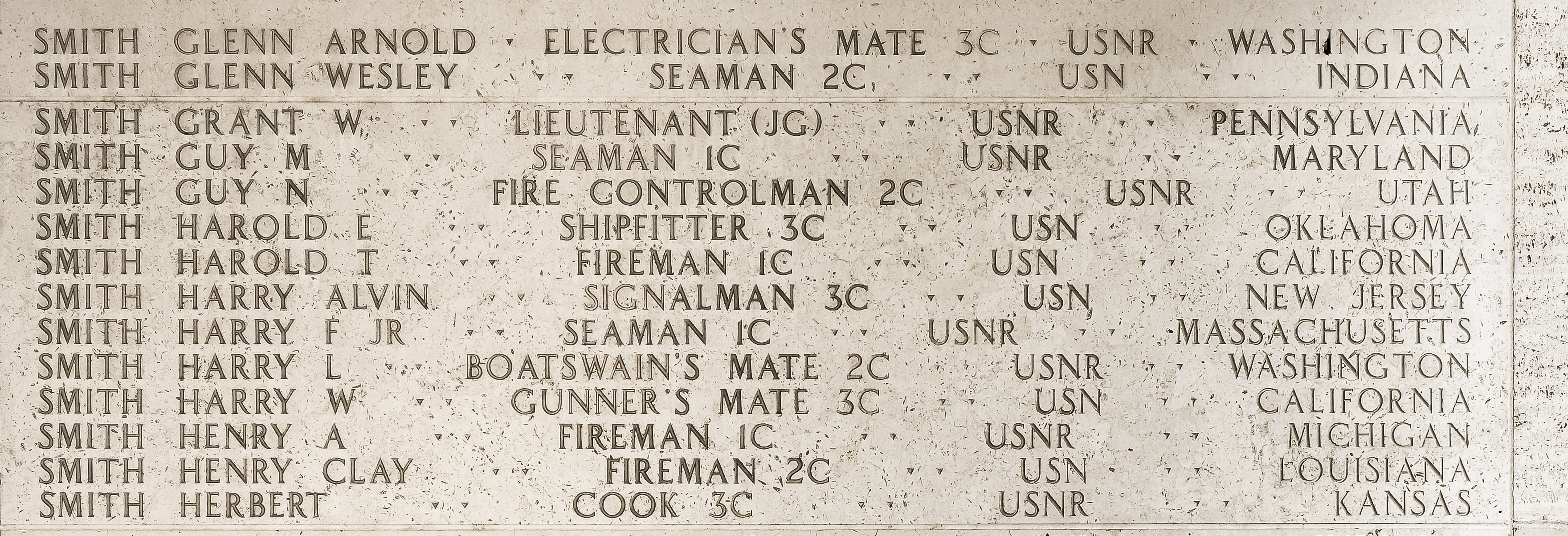 Guy N. Smith, Fire Controlman Second Class